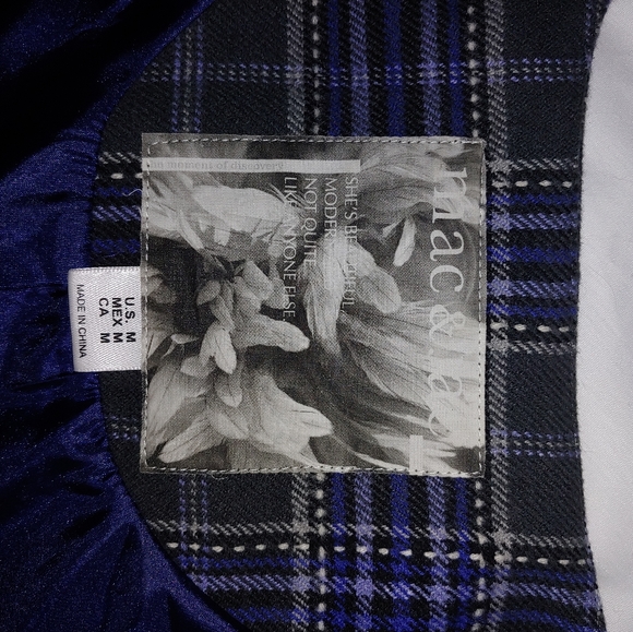 Mac&Jac Plaid Peplum Blazer - Picture 6 of 8